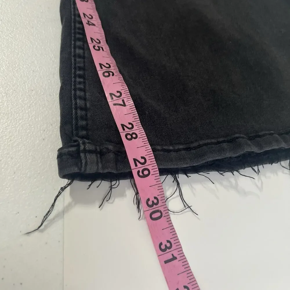 Free People Jeans 28 Penny Pull On Flare Black Bell Bottoms Elastic Waist Boho